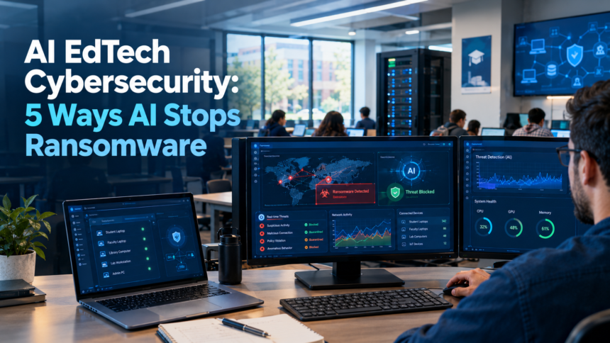 AI EdTech cybersecurity protecting educational networks from ransomware attacks