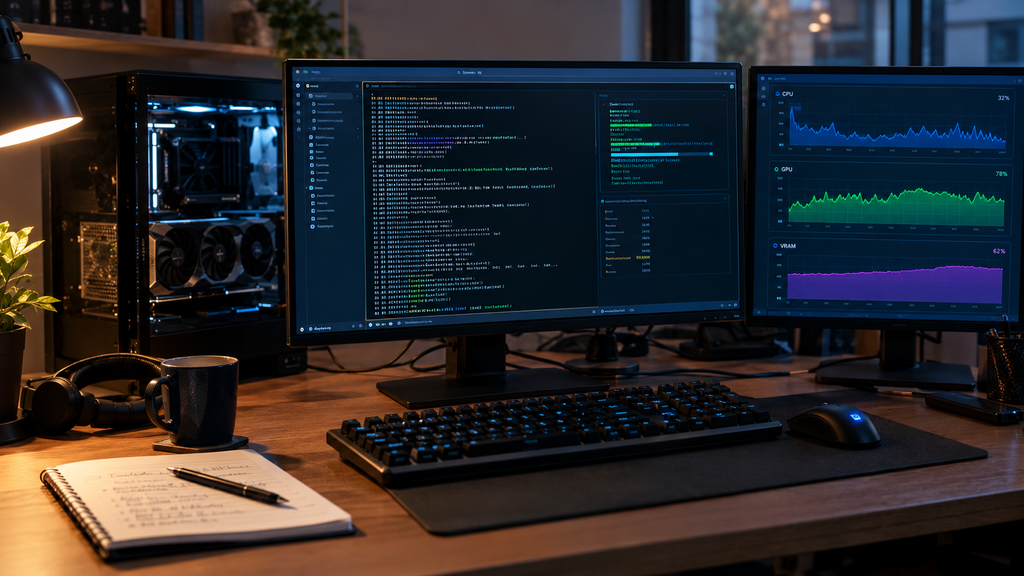Local LLM inference running on a GPU-powered AI node