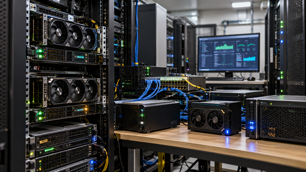 Distributed GPU servers powering decentralized AI infrastructure